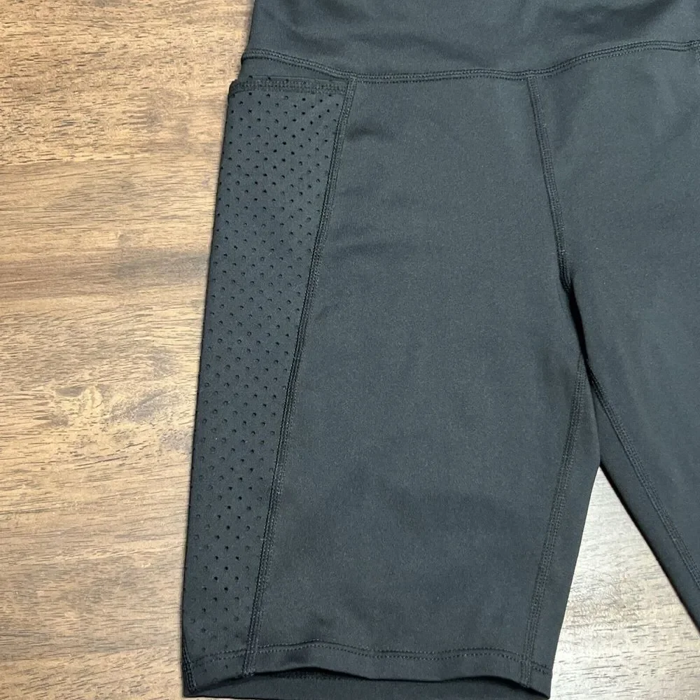 Girls Zella Black Compression Biker‎ Workout Sports Shorts XL 14/16 NWOT